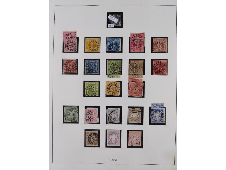 Baden bis Württemberg, interessante, meist ungebrauchte und gestempelte Sammlung inkl. einigen Doubletten mit einigen Briefen