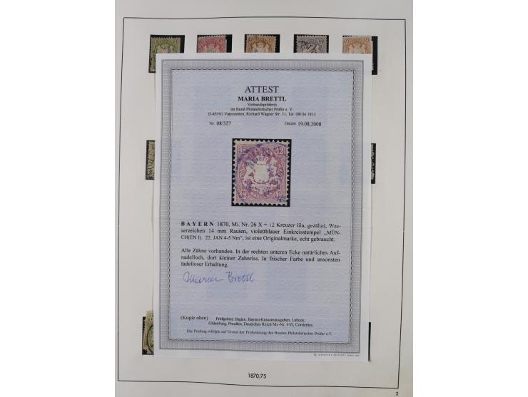 Baden bis Württemberg, interessante, meist ungebrauchte und gestempelte Sammlung inkl. einigen Doubletten mit einigen Briefen