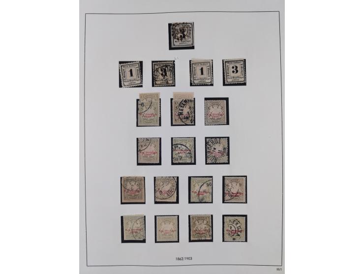 Baden bis Württemberg, interessante, meist ungebrauchte und gestempelte Sammlung inkl. einigen Doubletten mit einigen Briefen