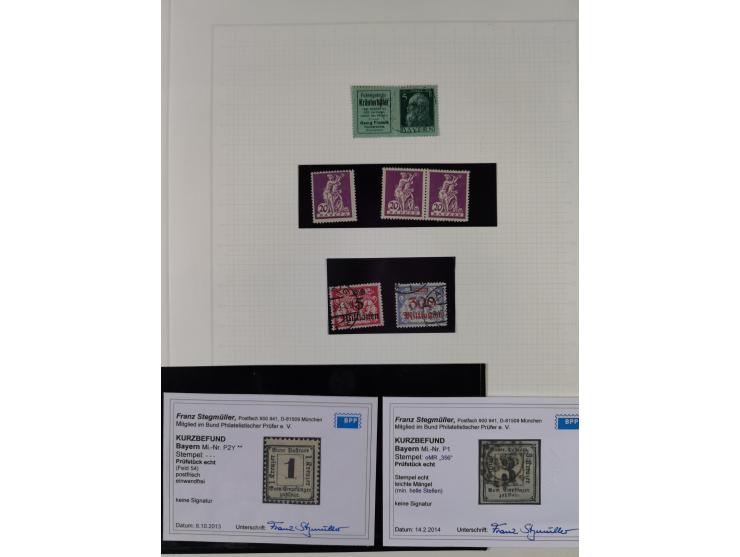 Baden bis Württemberg, interessante, meist ungebrauchte und gestempelte Sammlung inkl. einigen Doubletten mit einigen Briefen