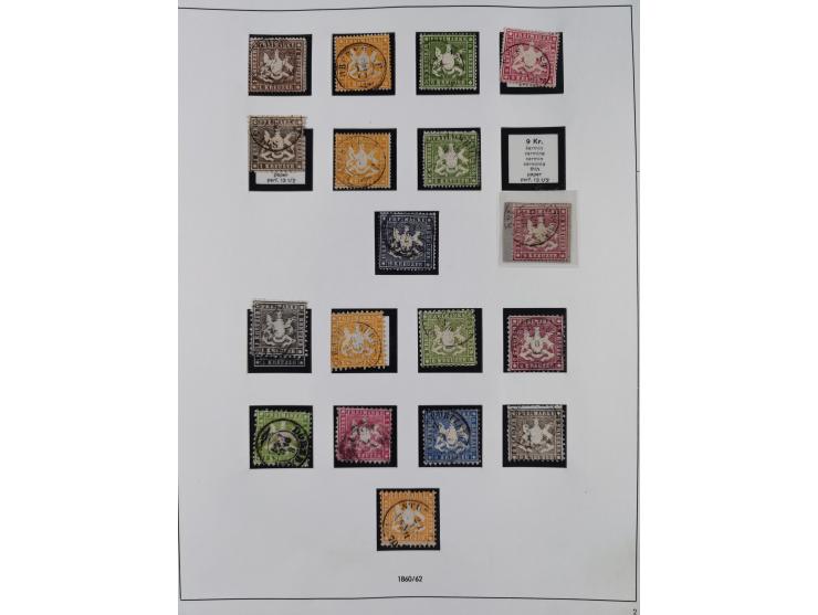 Baden bis Württemberg, interessante, meist ungebrauchte und gestempelte Sammlung inkl. einigen Doubletten mit einigen Briefen