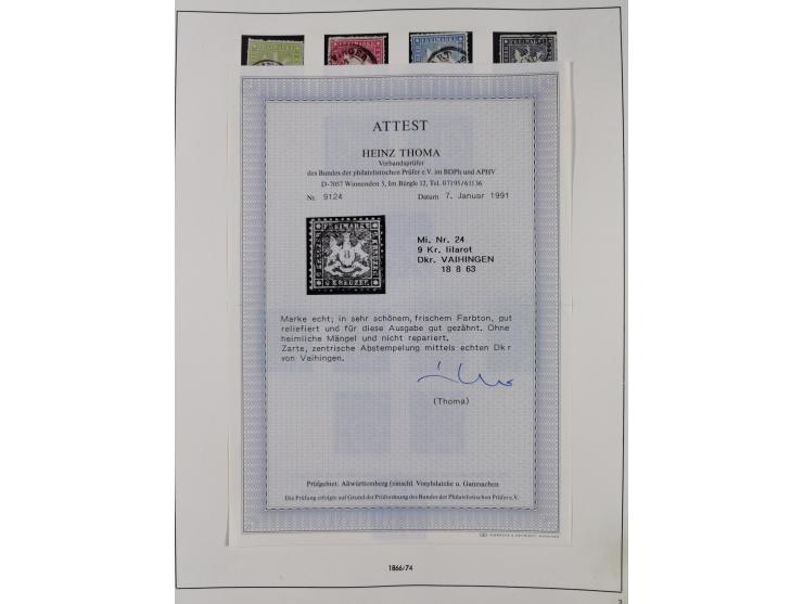 Baden bis Württemberg, interessante, meist ungebrauchte und gestempelte Sammlung inkl. einigen Doubletten mit einigen Briefen