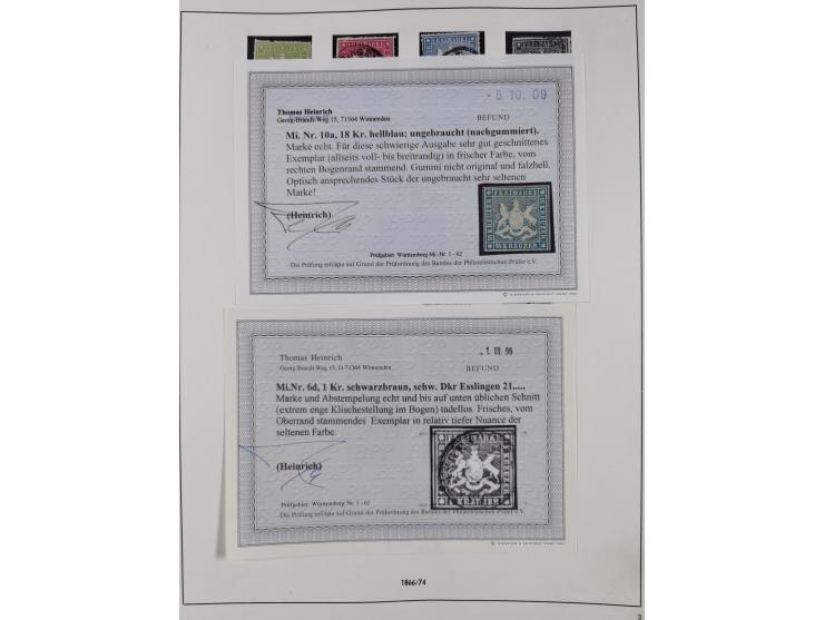 Baden bis Württemberg, interessante, meist ungebrauchte und gestempelte Sammlung inkl. einigen Doubletten mit einigen Briefen