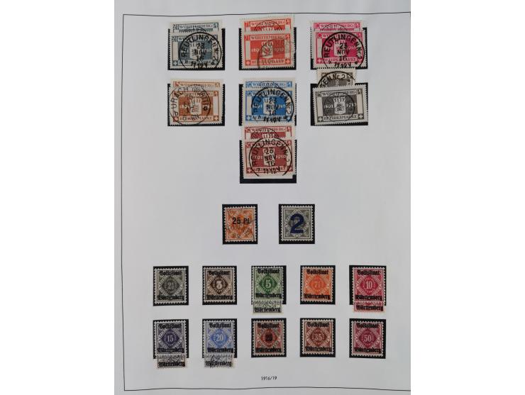 Baden bis Württemberg, interessante, meist ungebrauchte und gestempelte Sammlung inkl. einigen Doubletten mit einigen Briefen