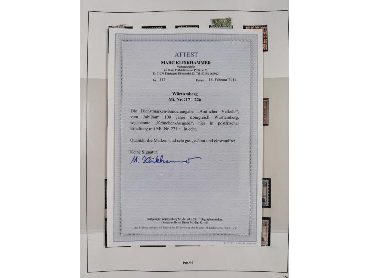 Baden bis Württemberg, interessante, meist ungebrauchte und gestempelte Sammlung inkl. einigen Doubletten mit einigen Briefen