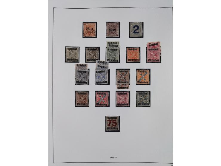Baden bis Württemberg, interessante, meist ungebrauchte und gestempelte Sammlung inkl. einigen Doubletten mit einigen Briefen