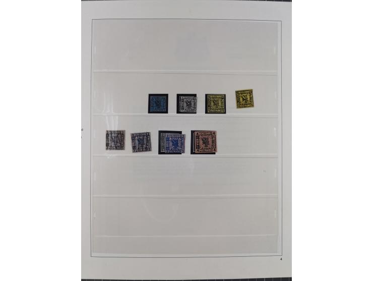 Baden bis Württemberg, interessante, meist ungebrauchte und gestempelte Sammlung inkl. einigen Doubletten mit einigen Briefen