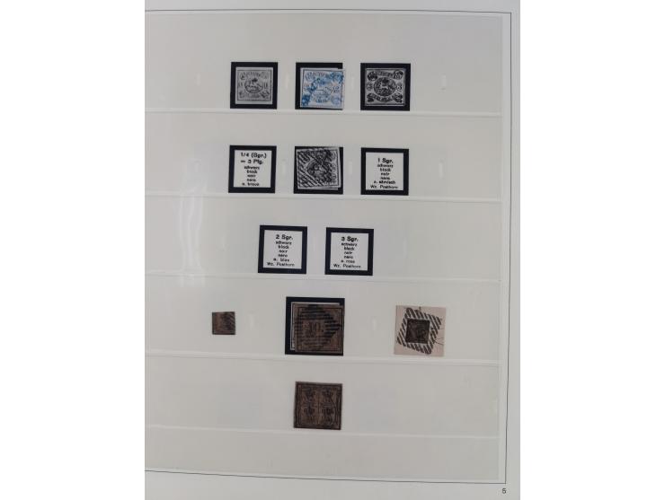 Baden bis Württemberg, interessante, meist ungebrauchte und gestempelte Sammlung inkl. einigen Doubletten mit einigen Briefen