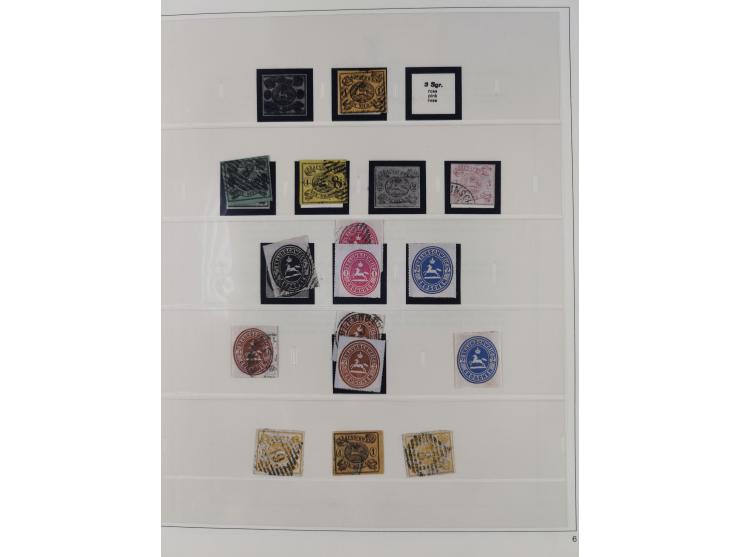 Baden bis Württemberg, interessante, meist ungebrauchte und gestempelte Sammlung inkl. einigen Doubletten mit einigen Briefen