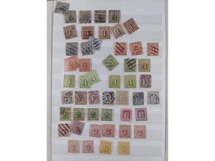 Baden bis Württemberg, interessante, meist ungebrauchte und gestempelte Sammlung inkl. einigen Doubletten mit einigen Briefen