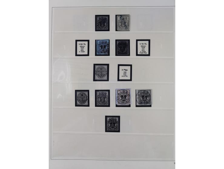 Baden bis Württemberg, interessante, meist ungebrauchte und gestempelte Sammlung inkl. einigen Doubletten mit einigen Briefen