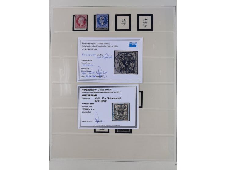 Baden bis Württemberg, interessante, meist ungebrauchte und gestempelte Sammlung inkl. einigen Doubletten mit einigen Briefen