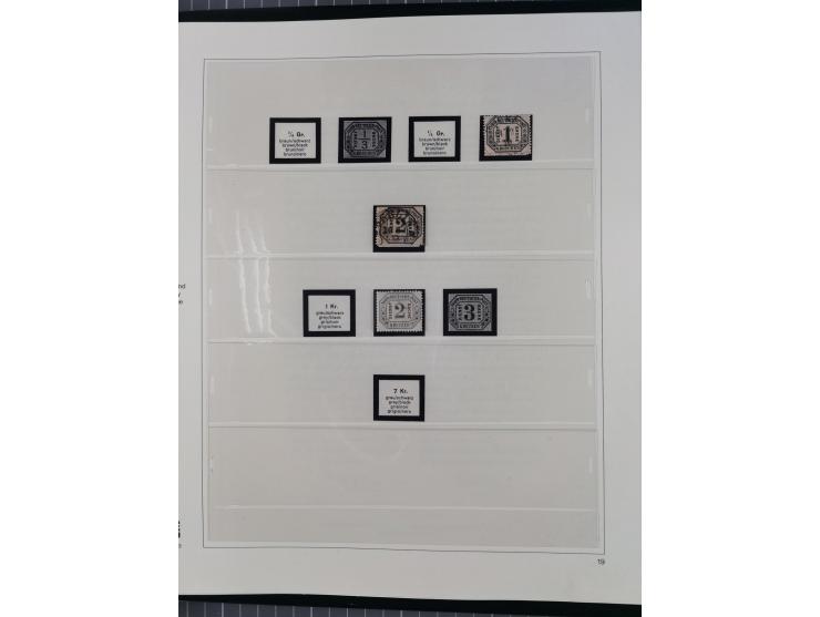 Baden bis Württemberg, interessante, meist ungebrauchte und gestempelte Sammlung inkl. einigen Doubletten mit einigen Briefen