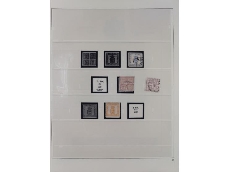 Baden bis Württemberg, interessante, meist ungebrauchte und gestempelte Sammlung inkl. einigen Doubletten mit einigen Briefen