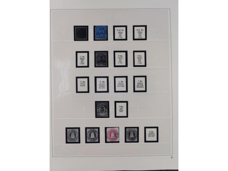 Baden bis Württemberg, interessante, meist ungebrauchte und gestempelte Sammlung inkl. einigen Doubletten mit einigen Briefen