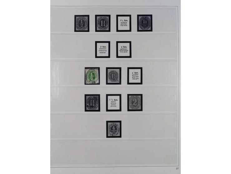 Baden bis Württemberg, interessante, meist ungebrauchte und gestempelte Sammlung inkl. einigen Doubletten mit einigen Briefen