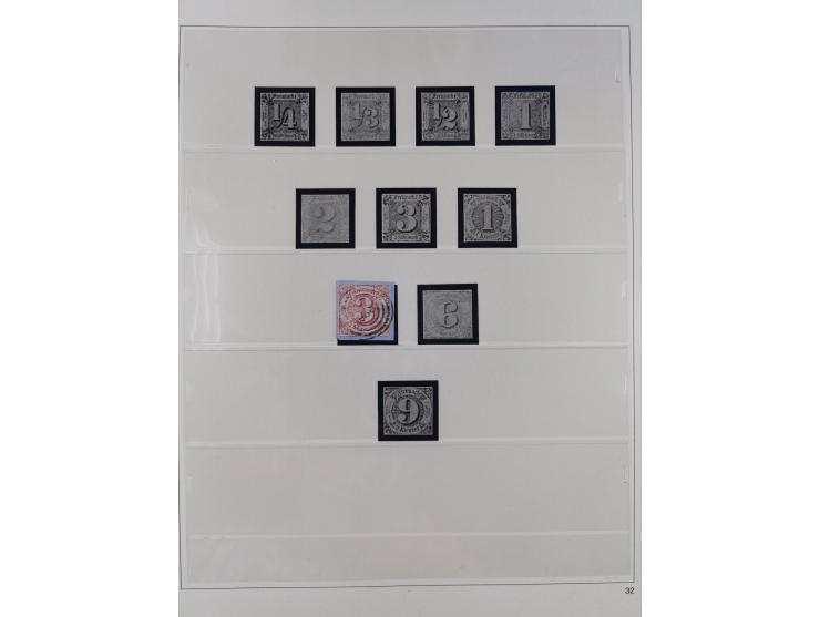 Baden bis Württemberg, interessante, meist ungebrauchte und gestempelte Sammlung inkl. einigen Doubletten mit einigen Briefen