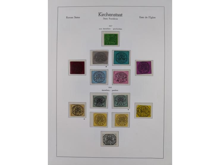 1852/60, Collection on eight album pages with good parts Papal States, Modena and Sicilia, only few reprints, mostly fine. Si