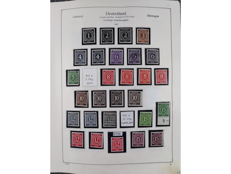 1945/59, meist postfrische und teils ungebrauchte/gestempelte Sammlung mit vielen meist kompletten Sätzen und Gebieten, ab Lo