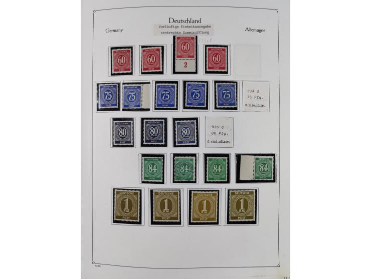 1945/59, meist postfrische und teils ungebrauchte/gestempelte Sammlung mit vielen meist kompletten Sätzen und Gebieten, ab Lo