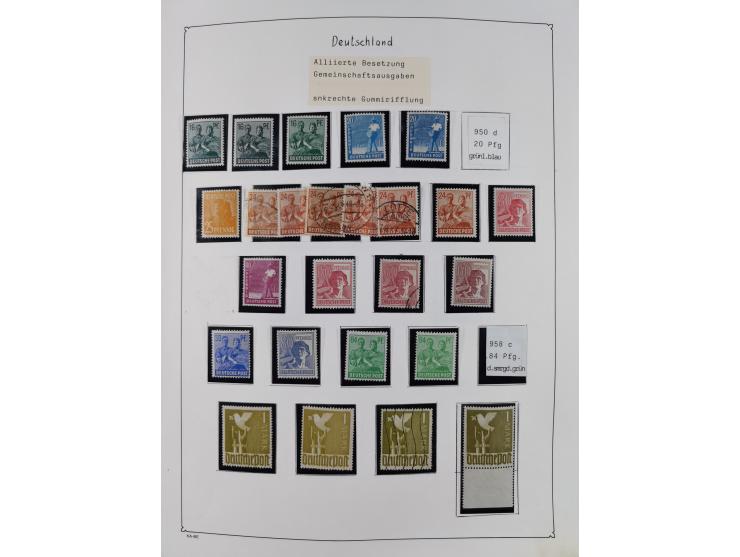 1945/59, meist postfrische und teils ungebrauchte/gestempelte Sammlung mit vielen meist kompletten Sätzen und Gebieten, ab Lo