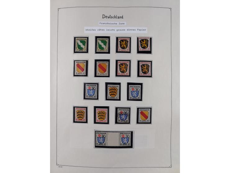 1945/59, meist postfrische und teils ungebrauchte/gestempelte Sammlung mit vielen meist kompletten Sätzen und Gebieten, ab Lo