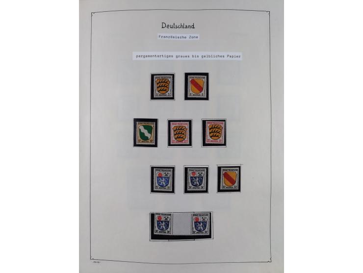 1945/59, meist postfrische und teils ungebrauchte/gestempelte Sammlung mit vielen meist kompletten Sätzen und Gebieten, ab Lo