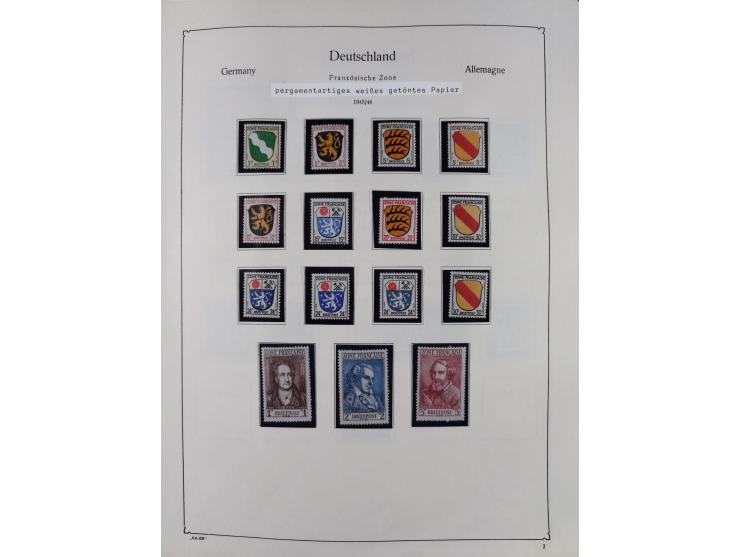 1945/59, meist postfrische und teils ungebrauchte/gestempelte Sammlung mit vielen meist kompletten Sätzen und Gebieten, ab Lo