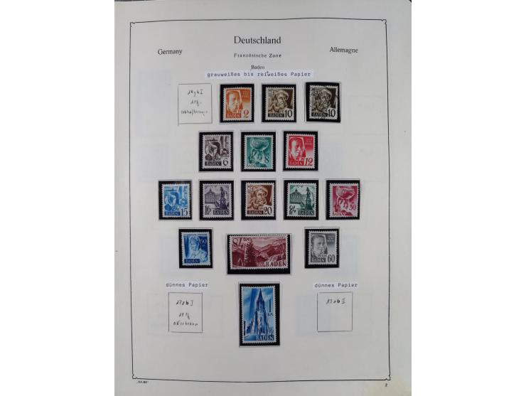 1945/59, meist postfrische und teils ungebrauchte/gestempelte Sammlung mit vielen meist kompletten Sätzen und Gebieten, ab Lo