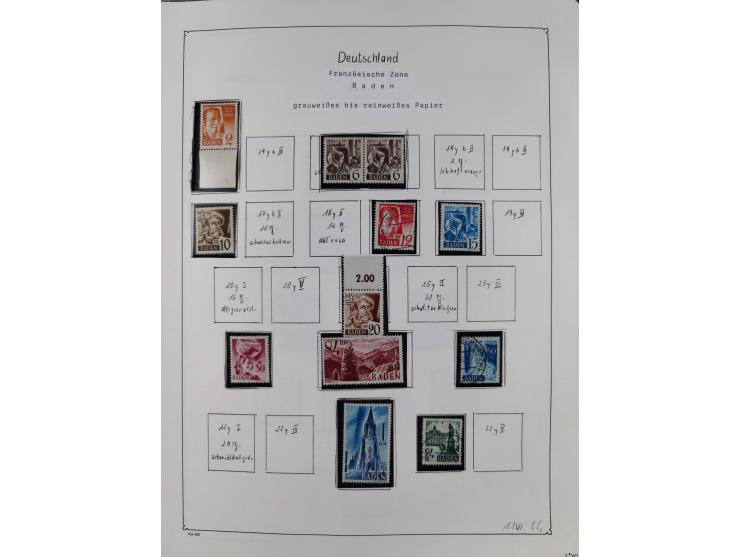 1945/59, meist postfrische und teils ungebrauchte/gestempelte Sammlung mit vielen meist kompletten Sätzen und Gebieten, ab Lo