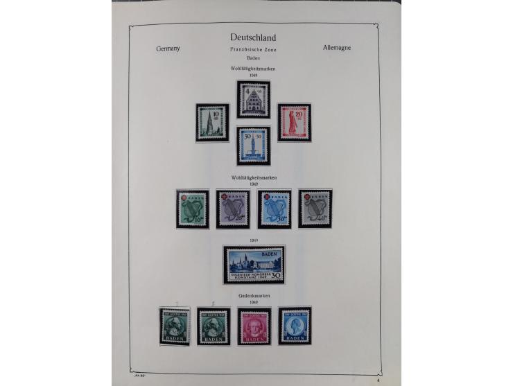 1945/59, meist postfrische und teils ungebrauchte/gestempelte Sammlung mit vielen meist kompletten Sätzen und Gebieten, ab Lo