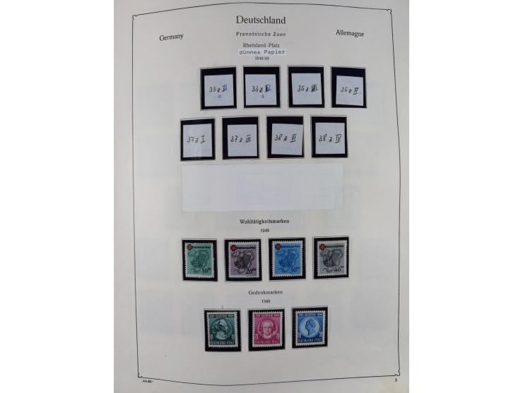 1945/59, meist postfrische und teils ungebrauchte/gestempelte Sammlung mit vielen meist kompletten Sätzen und Gebieten, ab Lo