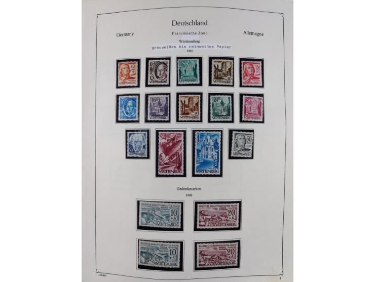 1945/59, meist postfrische und teils ungebrauchte/gestempelte Sammlung mit vielen meist kompletten Sätzen und Gebieten, ab Lo