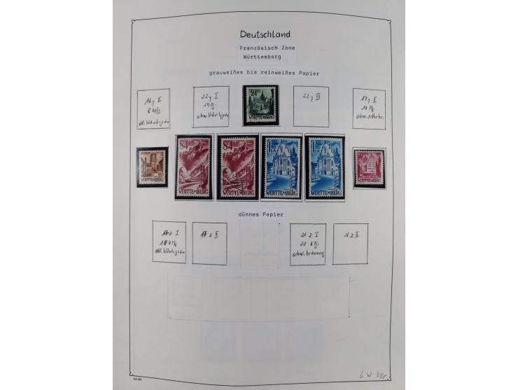 1945/59, meist postfrische und teils ungebrauchte/gestempelte Sammlung mit vielen meist kompletten Sätzen und Gebieten, ab Lo