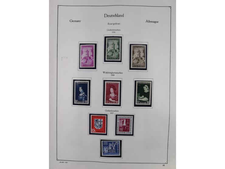 1945/59, meist postfrische und teils ungebrauchte/gestempelte Sammlung mit vielen meist kompletten Sätzen und Gebieten, ab Lo