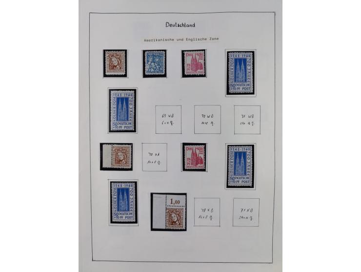 1945/59, meist postfrische und teils ungebrauchte/gestempelte Sammlung mit vielen meist kompletten Sätzen und Gebieten, ab Lo