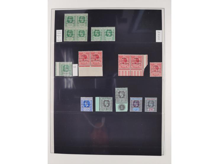 1915/16, ´TOGO / ANGLO-FRENCH / OCCUPATION´ Collection Gold Coast KGV overprinted issue mostly unused up to 5 sh. block of fo