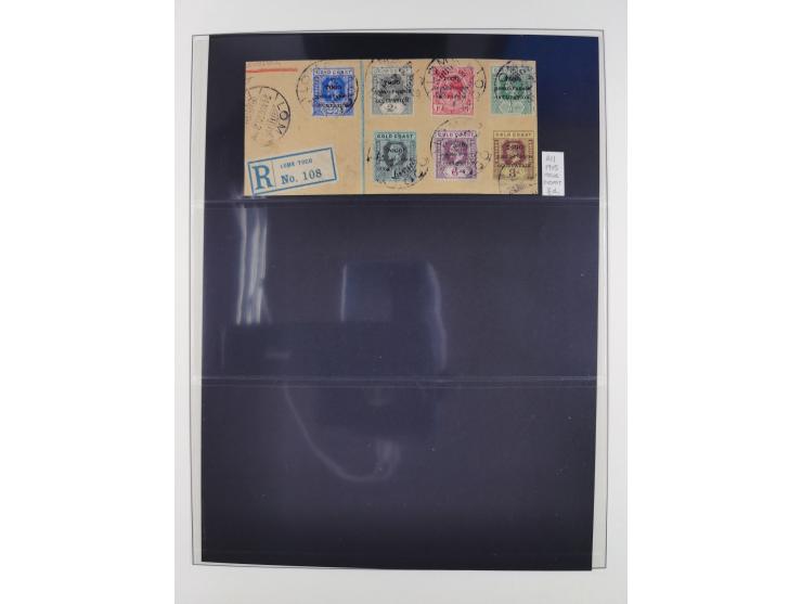 1915/16, ´TOGO / ANGLO-FRENCH / OCCUPATION´ Collection of cancellations on Gold Coast KGV overprinted issue up to 20 sh., inc