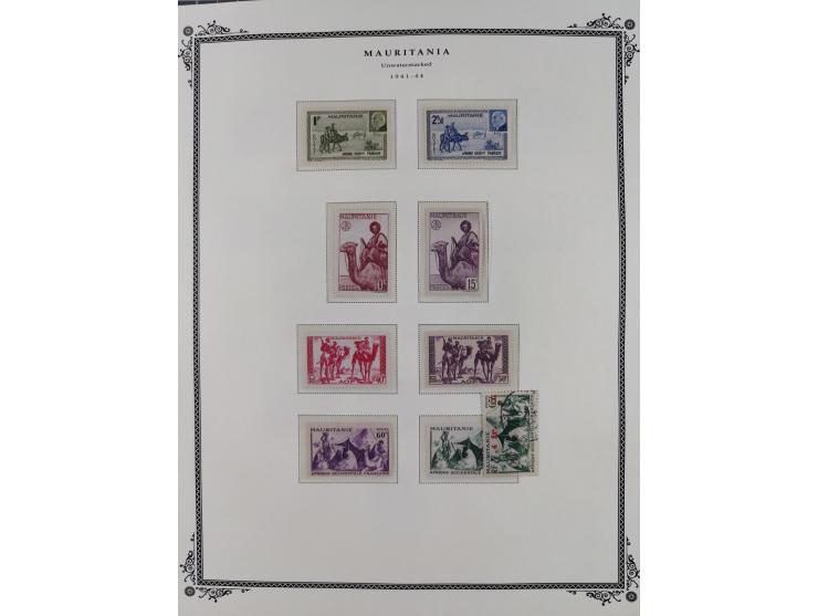 1906/42, Collection on Scott album leaves, starting General Ballay complete set of 16 (Yv.1-16) unused, later issues includin