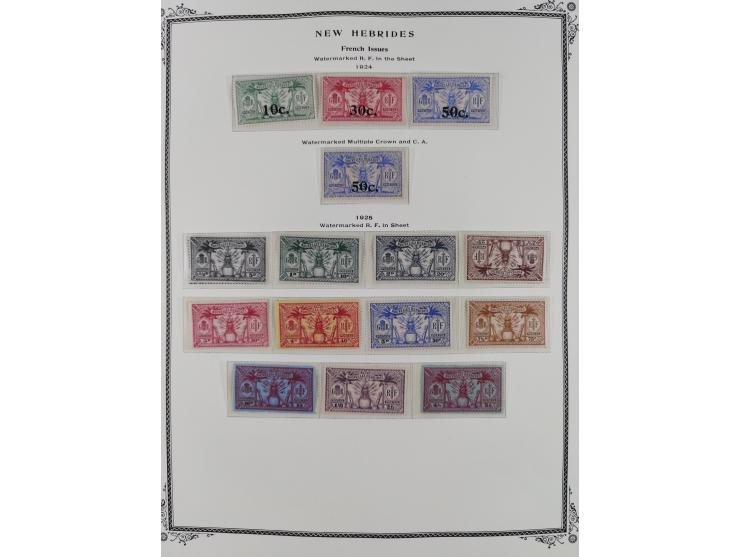 1908/79, Collection on Scott album leaves, starting no.1-5, many complete sets including Yv.100-123, later issues including p