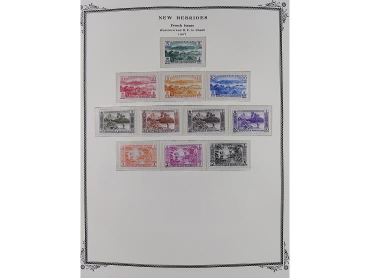 1908/79, Collection on Scott album leaves, starting no.1-5, many complete sets including Yv.100-123, later issues including p