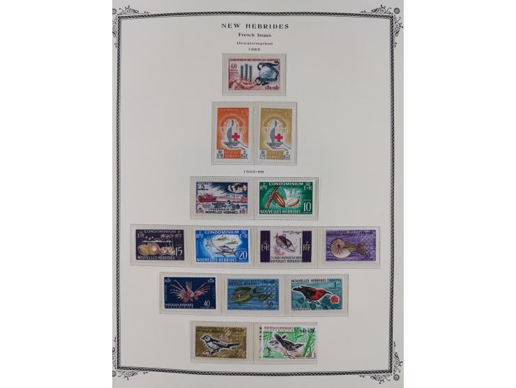 1908/79, Collection on Scott album leaves, starting no.1-5, many complete sets including Yv.100-123, later issues including p