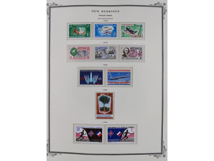 1908/79, Collection on Scott album leaves, starting no.1-5, many complete sets including Yv.100-123, later issues including p