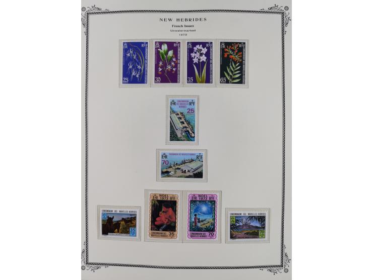 1908/79, Collection on Scott album leaves, starting no.1-5, many complete sets including Yv.100-123, later issues including p