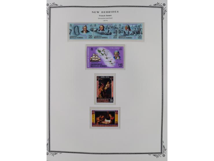 1908/79, Collection on Scott album leaves, starting no.1-5, many complete sets including Yv.100-123, later issues including p