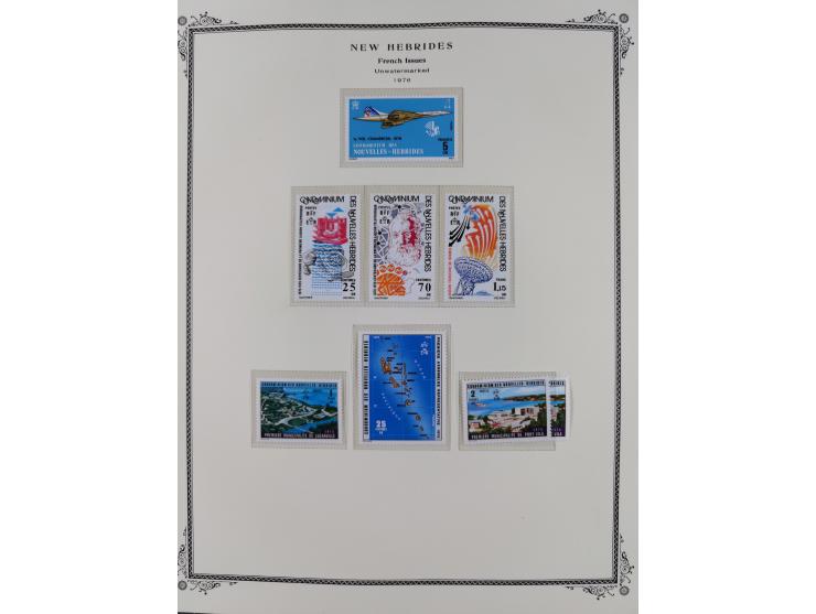 1908/79, Collection on Scott album leaves, starting no.1-5, many complete sets including Yv.100-123, later issues including p