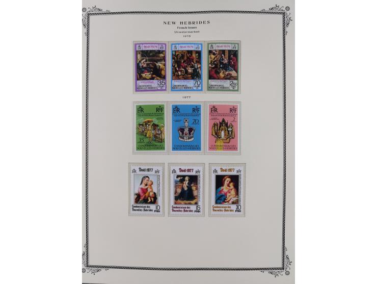 1908/79, Collection on Scott album leaves, starting no.1-5, many complete sets including Yv.100-123, later issues including p