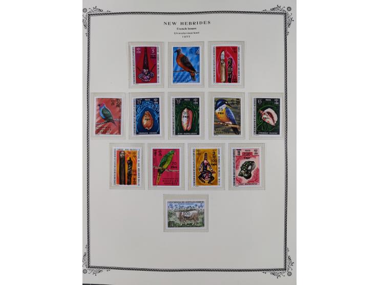 1908/79, Collection on Scott album leaves, starting no.1-5, many complete sets including Yv.100-123, later issues including p