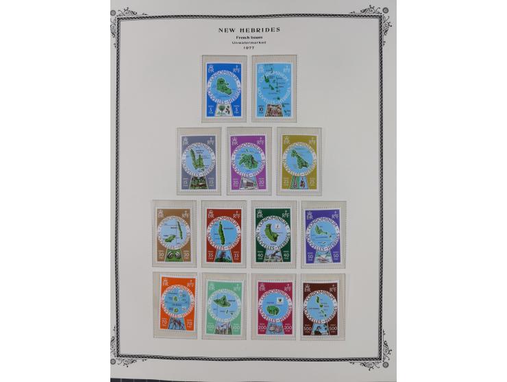 1908/79, Collection on Scott album leaves, starting no.1-5, many complete sets including Yv.100-123, later issues including p