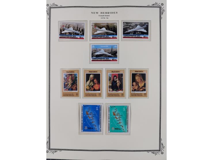 1908/79, Collection on Scott album leaves, starting no.1-5, many complete sets including Yv.100-123, later issues including p